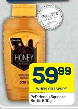 Pick n Pay PnP Honey Squeeze Bottle 500g offer