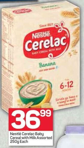 Pick n Pay Nestlé Cerelac Baby Cereal with Milk Assorted 250g offer