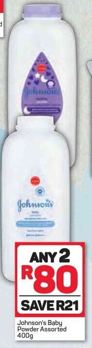 Pick n Pay Johnson's Baby Powder Assorted 400g offer