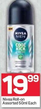 Pick n Pay Nivea Roll-on Assorted 50ml offer