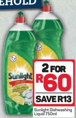 Pick n Pay Sunlight Dishwashing Liquid 750ml offer