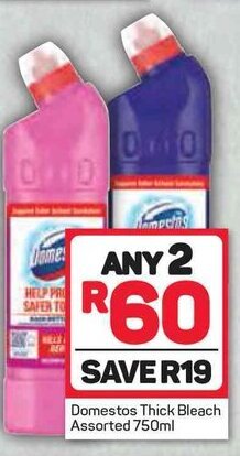 Pick n Pay Domestos Thick Bleach Assorted 750ml offer