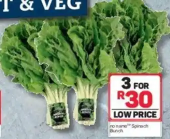 Pick n Pay No Name™ Spinach Bunch offer