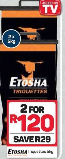 Pick n Pay Etosha Triquettes 5kg offer