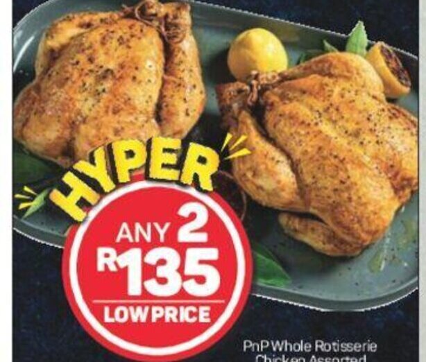 PnP Whole Rotisserie Chicken Assorted offer at Pick n Pay