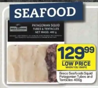Pick n Pay Breco Seafoods Squid Patagonian Tubes and Tenticles 400g offer