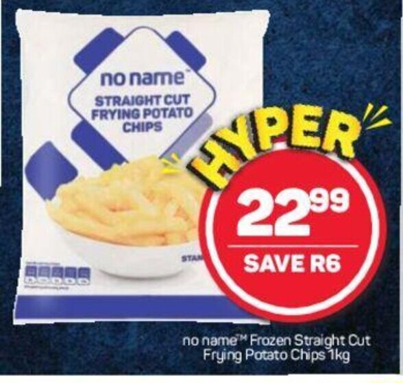 No Name™ Frozen Straight Cut Frying Potato Chips 1kg offer at Pick n Pay
