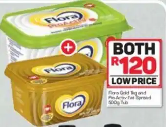 Pick n Pay Flora Gold 1kg and ProActiv Fat Spread 500g Tub offer