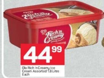 Pick n Pay Ola Rich 'n Creamy Ice Cream Assorted 1.8 Litre each offer