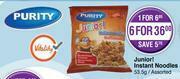 Dis-Chem Purity Junior Instant Noodles Assorted-53.5g Each offer