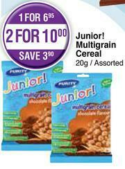 Dis-Chem Purity Junior Multigrain Cereal Assorted-20g Each offer