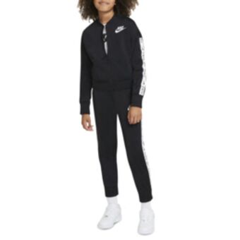 Girls nike sportswear black tricot tracksuit