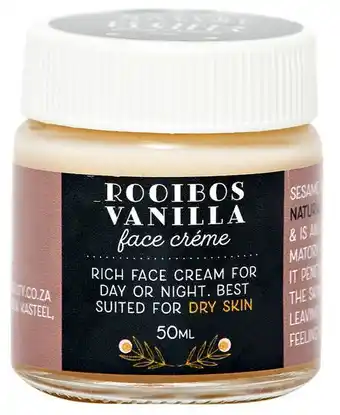 Naturals beauty rooibos vanilla facial crème...