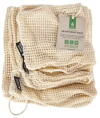 Natural elements cotton produce bags