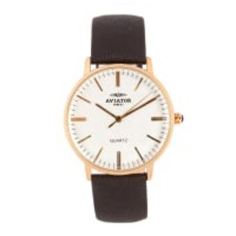 Cash Crusaders Aviator genuine leather analogue watch offer
