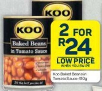 Pick n Pay Koo Baked Beans in Tomato Sauce 410g offer