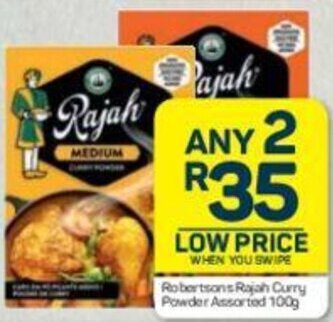 Pick n Pay Robertsons Rajah Curry Powder Assorted 100g offer