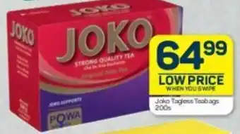 Pick n Pay Joko Tagless Teabags 200s offer