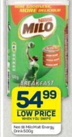 Pick n Pay Nestle Milo Malt Energy Drink 500g offer