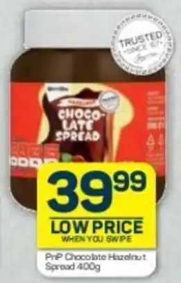 Pick n Pay PnP Chocolate Hazelnut Spread 400g offer