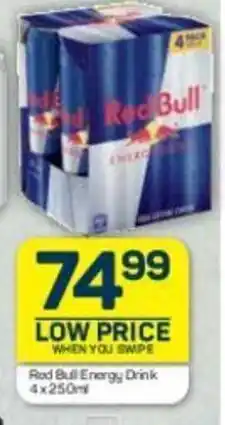 Pick n Pay Red Bull Energy Drink 4 x 250 ml offer