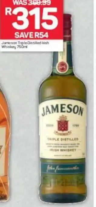 Pick n Pay Jameson Triple Distilled Irish Whiskey 750 ml offer