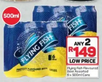 Pick n Pay Flying FIsh Flavoured Beer Assorted 6 x 500 ml Cans offer