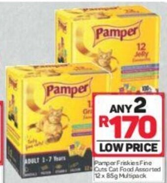 Pick n Pay Pamper Friskies Fine Cuts Cat Food Assorted 12 x 85g Multipack offer
