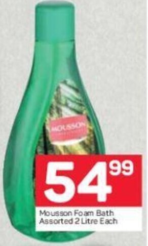Pick n Pay Mousson Foam Bath Assorted 2 Litre each offer