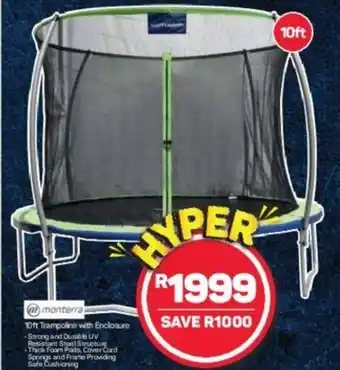 Pick n Pay Monterra 10ft Trampoline with Enclosure offer