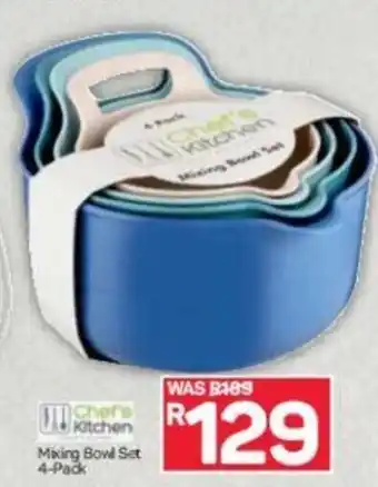 Pick n Pay Chef's Kitchen Mixing Bowl Set 4-Pack offer