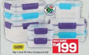 Pick n Pay Addis Clip in Seal 16-Piece Foodsavers Set offer