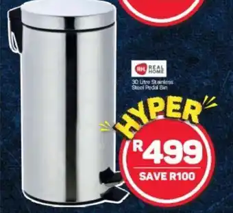 Pick n Pay Real Home 30 Litre Stainless Steel Pedal Bin offer