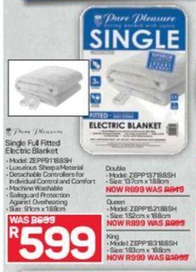 Electric blanket 2025 pick n pay