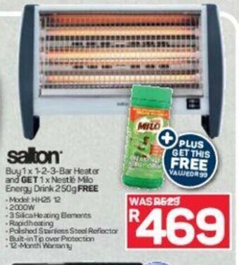 Pick n Pay Salton 1-2-3 Bar Heater offer