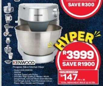 Pick n Pay Kenwood - Prospero Silver Kitchen Mixer offer