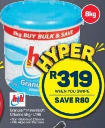 Pick n Pay Hth - Granular Mineralsoft Chlorine 8kg - L146 offer