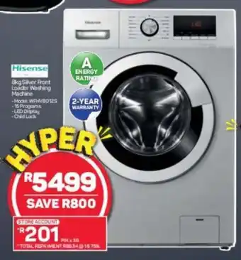 Pick n Pay Hisense - 8kg Silver Front Loader Washing Machine offer