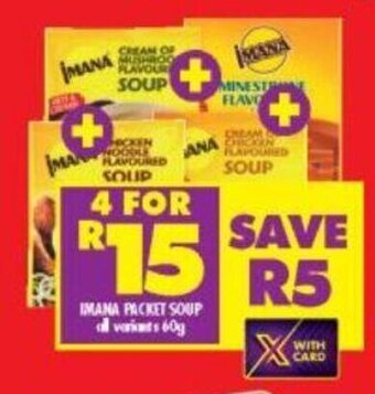 Shoprite Imana Packet Soup All Variants 60g offer