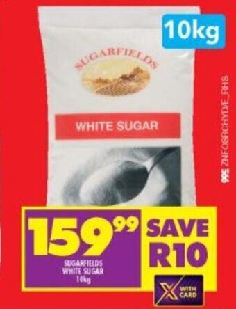 Shoprite Sugarfields White Sugar 10kg offer