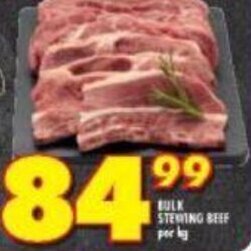Shoprite Bulk Stewing Beef per kg offer