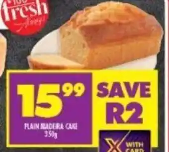 Shoprite Plain Madeira Cake 350g offer