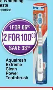 Dis-Chem Aquafresh Extreme Clean Power Toothbrush-For 1 offer