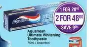 Dis-Chem Aquafresh Ultimate Whitening Toothpaste Assorted-75ml offer