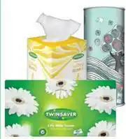 Dis-Chem Twinsaver Soothing Vitamin E 3 PlyFacial Tissues 60 Pack Or 2 Ply Facial Tissues Tube 80 Pack-Per Pa offer
