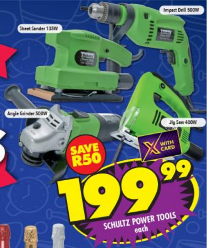 SCHULTZ Power Tools each offer at Shoprite