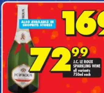 Shoprite J.C LE Roux Sparkling Wine all Variants 750ml each offer