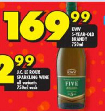 KWV 5-year-old Brandy 750ml
