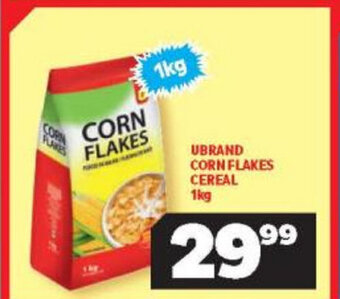 Usave UBrand Corn Flakes Cereal 1kg offer