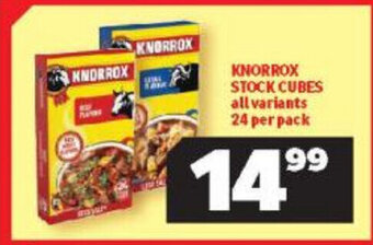 Usave Knorrox Stock Cubes all variants 24 per pack offer
